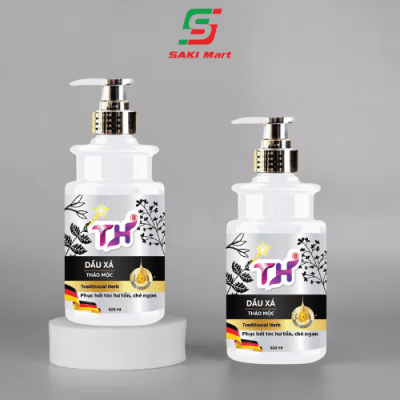 Dầu xả thảo mộc TH 500ml Chai Pét Tròn Trắng mới